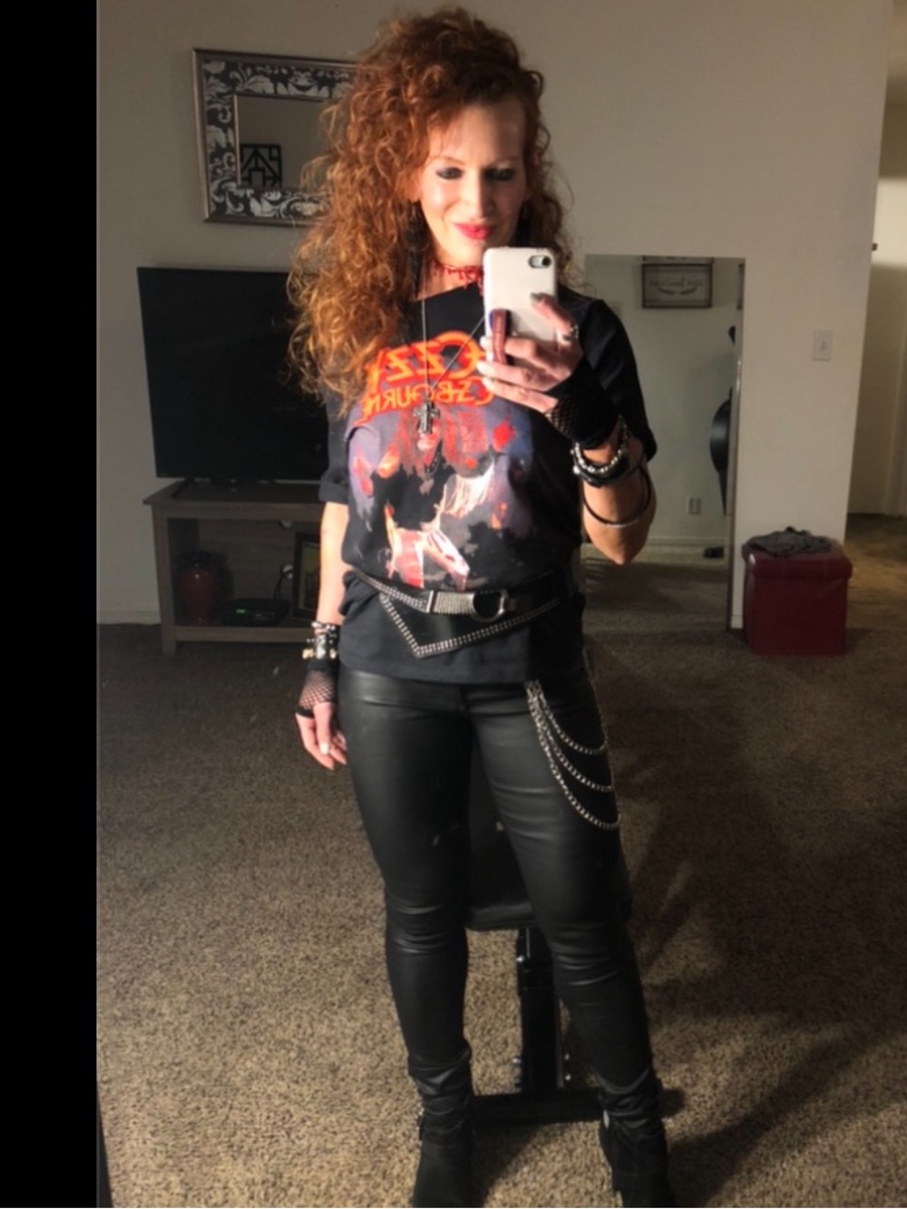Black Graphic Ozzy Osborne Tee - Women